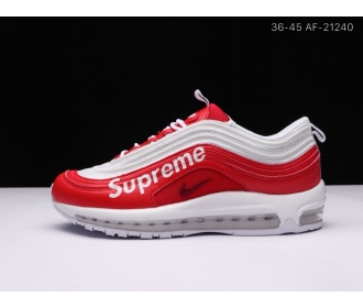 耐克/Nike Air Max 97 子弹 男女鞋 休闲缓震舒适跑步鞋白大红36-45