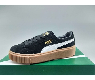 真标 Puma Suede Platfotm Gold 蕾哈娜二代松糕鞋 货号：363559-02